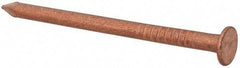 Made in USA - 5D, 12 Gauge, 1-3/4" OAL Common Nails - Smooth Shank, Copper - Exact Tool & Supply