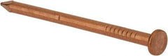 Made in USA - 6D, 11 Gauge, 2" OAL Common Nails - Smooth Shank, Copper - Exact Tool & Supply