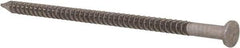 Made in USA - 12D, 9 Gauge, 3-1/4" OAL Common Nails - Ring Shank, T304 Stainless Steel - Exact Tool & Supply