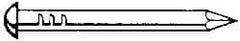 Value Collection - 8D, 12 Gauge, 2-1/2" OAL Siding Nails - Smooth Shank, Grade 2 Steel, Uncoated - Exact Tool & Supply