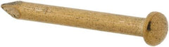 Made in USA - 16 Gauge, 5/8" OAL Escutcheon Pin Nails - Smooth Shank, Brass, Bright Finish - Exact Tool & Supply