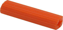 Value Collection - 3/8" Diam, 3/8" Drill, 2" OAL, 1-1/8" Min Embedment Plug Concrete Anchor - Plastic - Exact Tool & Supply
