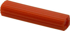 Value Collection - 3/8" Diam, 3/8" Drill, 2-1/2" OAL, 1-1/8" Min Embedment Plug Concrete Anchor - Plastic - Exact Tool & Supply