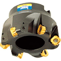 Iscar - 50mm Cut Diam, 22mm Arbor Hole, 8.7mm Max Depth of Cut, Indexable Chamfer & Angle Face Mill - 5 Inserts, O/S45MT\xB6R/S90MT\xB6R90CW Insert, Right Hand Cut, 5 Flutes, Series ChamMill - Exact Tool & Supply