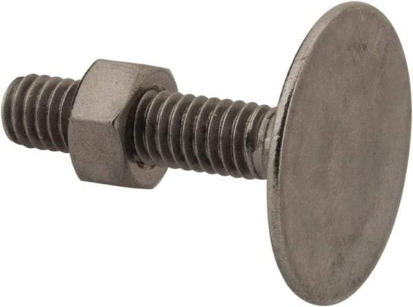 Value Collection - 5/16-18, 1-1/2" OAL, 1-3/16" Head Diam, Stainless Steel Elevator Bolt - Flat Head, UNC Thread, Grade 18-8 - Exact Tool & Supply
