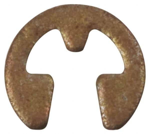 Rotor Clip - 5/8" Groove Diam, 3/4" Shaft Diam, Phosphate Steel, E Style External Retaining Rings - 0.056" Groove Width, 0.062" Groove Depth, 0.05" Ring Thickness, Grade 1060-1090 - Exact Tool & Supply
