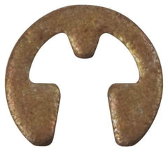 Rotor Clip - 5/8" Groove Diam, 3/4" Shaft Diam, Phosphate Steel, E Style External Retaining Rings - 0.056" Groove Width, 0.062" Groove Depth, 0.05" Ring Thickness, Grade 1060-1090 - Exact Tool & Supply