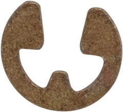 Rotor Clip - 0.052" Groove Diam, 1/16" Shaft Diam, Zinc Yellow Dichromate Steel, E Style External Retaining Rings - 0.012" Groove Width, 0.005" Groove Depth, 0.01" Ring Thickness, Grade 1060-1090 - Exact Tool & Supply