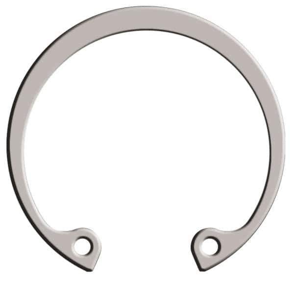 Rotor Clip - 0.035" Thick, Passivated Finish, Stainless Steel Snap Internal Retaining Ring - 0.039" Groove Width, 0.015" Groove Depth, 0.53" Groove Diam, Grade 15-7 Grade 632 - Exact Tool & Supply