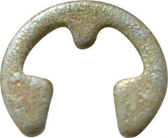 Rotor Clip - 0.074" Groove Diam, 3/32" Shaft Diam, Zinc Yellow Dichromate Steel, E Style External Retaining Rings - 0.02" Groove Width, 0.01" Groove Depth, 0.015" Ring Thickness, Grade 1060-1090 - Exact Tool & Supply