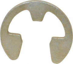 Rotor Clip - 3/16" Groove Diam, 7/32" Shaft Diam, Zinc Yellow Dichromate Steel, E Style External Retaining Rings - 0.029" Groove Width, 0.015" Groove Depth, 0.025" Ring Thickness, Grade 1060-1090 - Exact Tool & Supply