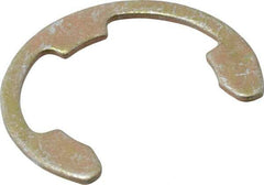 Rotor Clip - 1.079" Groove Diam, 1-3/16" Shaft Diam, Zinc Yellow Dichromate Steel, E Style External Retaining Rings - 0.068" Groove Width, 0.054" Groove Depth, 0.062" Ring Thickness, Grade 1060-1090 - Exact Tool & Supply