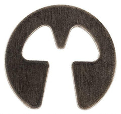 Rotor Clip - 0.079" Groove Diam, 7/64" Shaft Diam, Stainless Steel, E Style External Retaining Rings - 0.02" Groove Width, 0.015" Groove Depth, 0.015" Ring Thickness, Grade 15-7 Grade 632 - Exact Tool & Supply