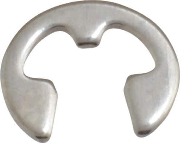 Rotor Clip - 0.127" Groove Diam, 11/64" Shaft Diam, Stainless Steel, E Style External Retaining Rings - 0.029" Groove Width, 0.022" Groove Depth, 0.025" Ring Thickness, Grade 15-7 Grade 632 - Exact Tool & Supply