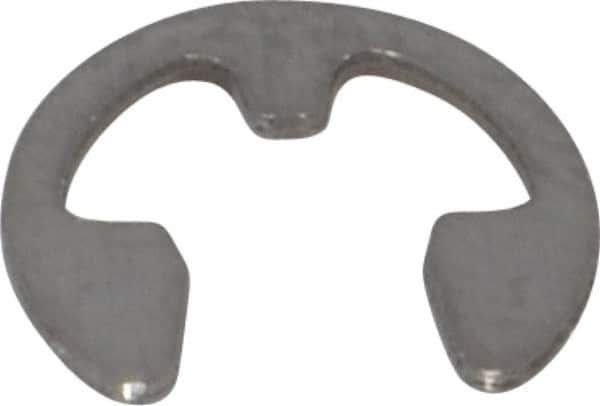 Rotor Clip - 0.147" Groove Diam, 3/16" Shaft Diam, Stainless Steel, E Style External Retaining Rings - 0.029" Groove Width, 0.02" Groove Depth, 0.025" Ring Thickness, Grade 15-7 Grade 632 - Exact Tool & Supply
