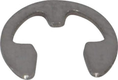 Rotor Clip - 0.147" Groove Diam, 3/16" Shaft Diam, Stainless Steel, E Style External Retaining Rings - 0.029" Groove Width, 0.02" Groove Depth, 0.025" Ring Thickness, Grade 15-7 Grade 632 - Exact Tool & Supply
