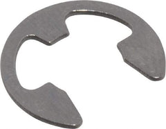 Rotor Clip - 1/4" Groove Diam, 5/16" Shaft Diam, Stainless Steel, E Style External Retaining Rings - 0.029" Groove Width, 0.031" Groove Depth, 0.025" Ring Thickness, Grade 15-7 Grade 632 - Exact Tool & Supply