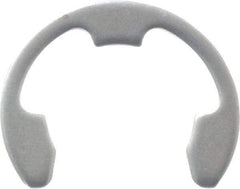 Rotor Clip - 5/8" Groove Diam, 3/4" Shaft Diam, Stainless Steel, E Style External Retaining Rings - 0.056" Groove Width, 0.062" Groove Depth, 0.05" Ring Thickness, Grade 15-7 Grade 632 - Exact Tool & Supply
