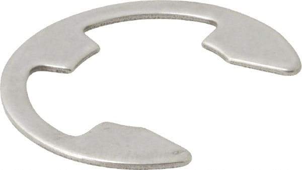 Rotor Clip - 0.835" Groove Diam, 63/64" Shaft Diam, Stainless Steel, E Style External Retaining Rings - 0.056" Groove Width, 0.074" Groove Depth, 0.05" Ring Thickness, Grade 15-7 Grade 632 - Exact Tool & Supply