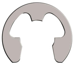 Rotor Clip - 0.675" Groove Diam, 7/8" Shaft Diam, Stainless Steel, E Style External Retaining Rings - 0.056" Groove Width, 0.1" Groove Depth, 0.05" Ring Thickness, Grade 15-7 Grade 632 - Exact Tool & Supply