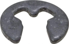 Rotor Clip - 2.3mm Groove Diam, 3 to 4mm Shaft Diam, Phosphate & Oil Steel, E Style External Retaining Rings - 0.64mm Groove Width, 0.6mm Ring Thickness, Grade 1060-1090 - Exact Tool & Supply