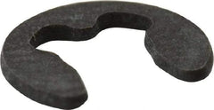 Rotor Clip - 3.2mm Groove Diam, 4 to 5mm Shaft Diam, Phosphate & Oil Steel, E Style External Retaining Rings - 0.64mm Groove Width, 0.6mm Ring Thickness, Grade 1060-1090 - Exact Tool & Supply
