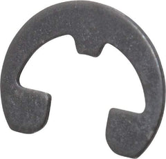 Rotor Clip - 0.21" Groove Diam, 1/4" Shaft Diam, Phosphate Steel, Reinforced E Style External Retaining Rings - 0.029" Groove Width, 0.02" Groove Depth, 0.025" Ring Thickness, Grade 1060-1090 - Exact Tool & Supply
