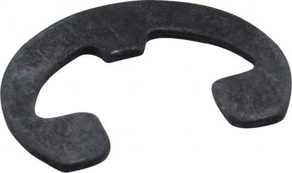 Rotor Clip - 0.303" Groove Diam, 3/8" Shaft Diam, Phosphate Steel, Reinforced E Style External Retaining Rings - 0.039" Groove Width, 0.036" Groove Depth, 0.035" Ring Thickness, Grade 1060-1090 - Exact Tool & Supply