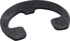 Rotor Clip - 0.303" Groove Diam, 3/8" Shaft Diam, Phosphate Steel, Reinforced E Style External Retaining Rings - 0.039" Groove Width, 0.036" Groove Depth, 0.035" Ring Thickness, Grade 1060-1090 - Exact Tool & Supply