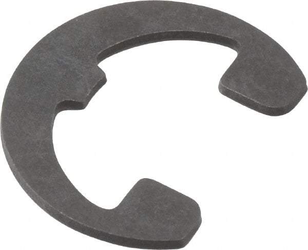 Rotor Clip - 0.396" Groove Diam, 1/2" Shaft Diam, Phosphate Steel, Reinforced E Style External Retaining Rings - 0.046" Groove Width, 0.052" Groove Depth, 0.042" Ring Thickness, Grade 1060-1090 - Exact Tool & Supply