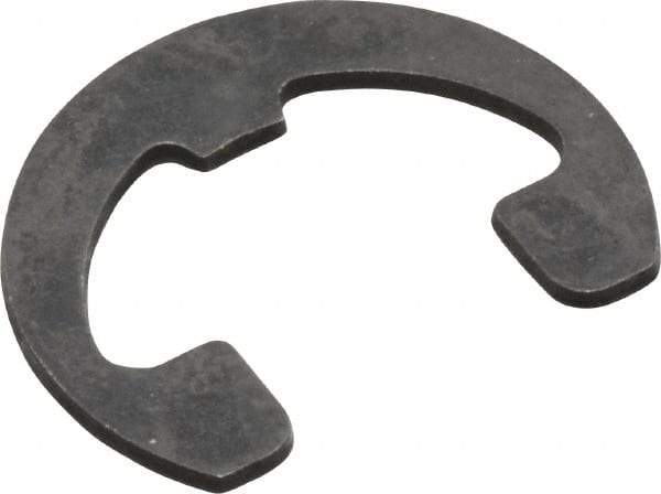 Rotor Clip - 7/16" Groove Diam, 9/16" Shaft Diam, Phosphate Steel, Reinforced E Style External Retaining Rings - 0.046" Groove Width, 0.062" Groove Depth, 0.042" Ring Thickness, Grade 1060-1090 - Exact Tool & Supply