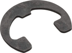 Rotor Clip - 7/16" Groove Diam, 9/16" Shaft Diam, Phosphate Steel, Reinforced E Style External Retaining Rings - 0.046" Groove Width, 0.062" Groove Depth, 0.042" Ring Thickness, Grade 1060-1090 - Exact Tool & Supply