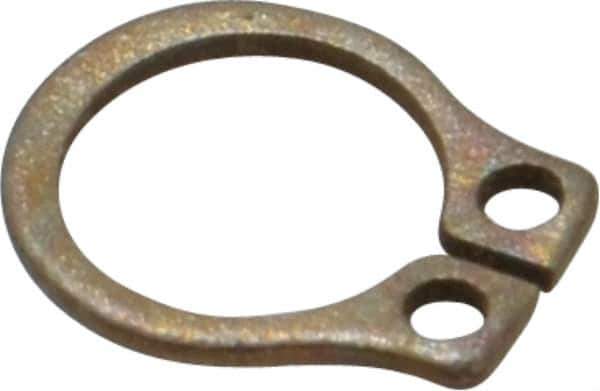 Rotor Clip - 0.23" Groove Diam, 1/4" Shaft Diam, Zinc Yellow Dichromate Steel, Snap External Retaining Rings - 0.029" Groove Width, 0.01" Groove Depth, 0.025" Ring Thickness, Grade 1060-1090 - Exact Tool & Supply