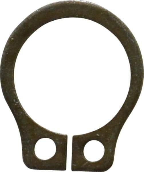Rotor Clip - 0.261" Groove Diam, 9/32" Shaft Diam, Zinc Yellow Dichromate Steel, Snap External Retaining Rings - 0.029" Groove Width, 0.01" Groove Depth, 0.025" Ring Thickness, Grade 1060-1090 - Exact Tool & Supply