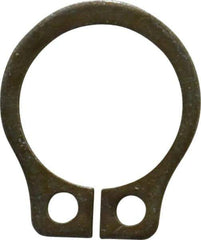 Rotor Clip - 0.261" Groove Diam, 9/32" Shaft Diam, Zinc Yellow Dichromate Steel, Snap External Retaining Rings - 0.029" Groove Width, 0.01" Groove Depth, 0.025" Ring Thickness, Grade 1060-1090 - Exact Tool & Supply