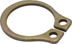 Rotor Clip - 0.29" Groove Diam, 5/16" Shaft Diam, Zinc Yellow Dichromate Steel, Snap External Retaining Rings - 0.029" Groove Width, 0.011" Groove Depth, 0.025" Ring Thickness, Grade 1060-1090 - Exact Tool & Supply