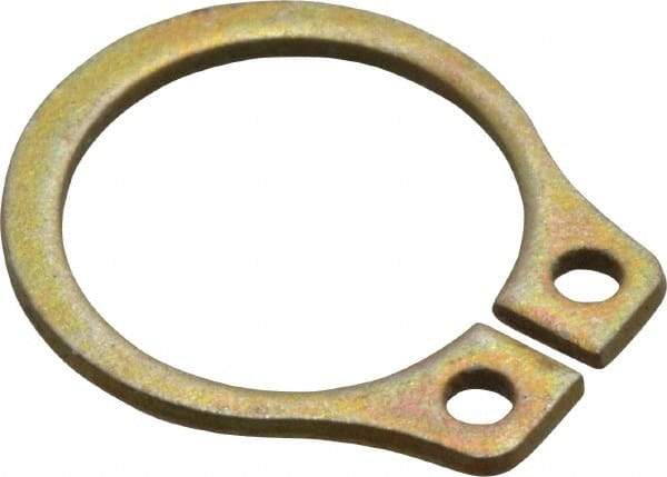 Rotor Clip - 0.321" Groove Diam, 11/32" Shaft Diam, Zinc Yellow Dichromate Steel, Snap External Retaining Rings - 0.029" Groove Width, 0.011" Groove Depth, 0.025" Ring Thickness, Grade 1060-1090 - Exact Tool & Supply