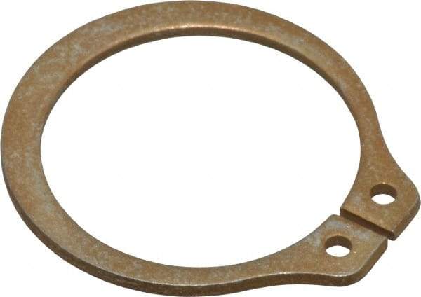 Rotor Clip - 0.704" Groove Diam, 3/4" Shaft Diam, Zinc Yellow Dichromate Steel, Snap External Retaining Rings - 0.046" Groove Width, 0.023" Groove Depth, 0.042" Ring Thickness, Grade 1060-1090 - Exact Tool & Supply