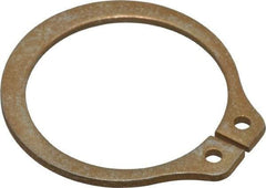 Rotor Clip - 0.704" Groove Diam, 3/4" Shaft Diam, Zinc Yellow Dichromate Steel, Snap External Retaining Rings - 0.046" Groove Width, 0.023" Groove Depth, 0.042" Ring Thickness, Grade 1060-1090 - Exact Tool & Supply