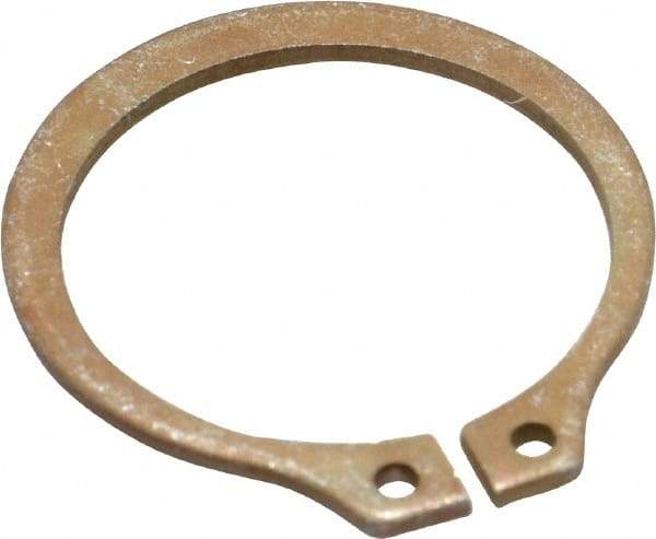 Rotor Clip - 0.762" Groove Diam, 13/16" Shaft Diam, Zinc Yellow Dichromate Steel, Snap External Retaining Rings - 0.046" Groove Width, 0.025" Groove Depth, 0.042" Ring Thickness, Grade 1060-1090 - Exact Tool & Supply