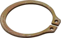 Rotor Clip - 0.821" Groove Diam, 7/8" Shaft Diam, Zinc Yellow Dichromate Steel, Snap External Retaining Rings - 0.046" Groove Width, 0.027" Groove Depth, 0.042" Ring Thickness, Grade 1060-1090 - Exact Tool & Supply