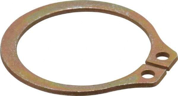 Rotor Clip - 0.882" Groove Diam, 15/16" Shaft Diam, Zinc Yellow Dichromate Steel, Snap External Retaining Rings - 0.046" Groove Width, 0.028" Groove Depth, 0.042" Ring Thickness, Grade 1060-1090 - Exact Tool & Supply