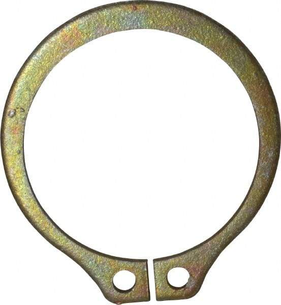 Rotor Clip - 0.94" Groove Diam, 1" Shaft Diam, Zinc Yellow Dichromate Steel, Snap External Retaining Rings - 0.046" Groove Width, 0.03" Groove Depth, 0.042" Ring Thickness, Grade 1060-1090 - Exact Tool & Supply