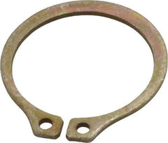 Rotor Clip - 1" Groove Diam, 1-1/16" Shaft Diam, Zinc Yellow Dichromate Steel, Snap External Retaining Rings - 0.056" Groove Width, 0.032" Groove Depth, 0.05" Ring Thickness, Grade 1060-1090 - Exact Tool & Supply