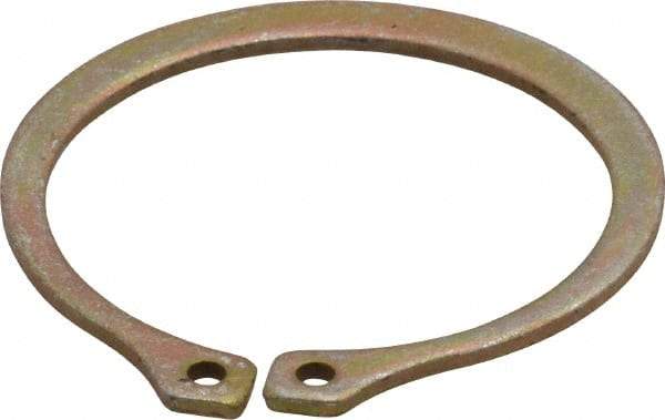 Rotor Clip - 1.232" Groove Diam, 1-5/16" Shaft Diam, Zinc Yellow Dichromate Steel, Snap External Retaining Rings - 0.056" Groove Width, 0.04" Groove Depth, 0.05" Ring Thickness, Grade 1060-1090 - Exact Tool & Supply