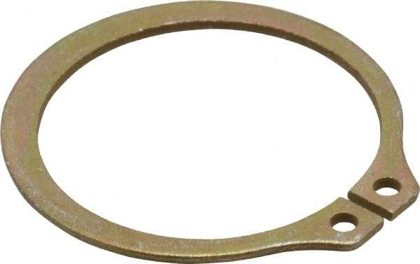 Rotor Clip - 1-13/32" Groove Diam, 1-1/2" Shaft Diam, Zinc Yellow Dichromate Steel, Snap External Retaining Rings - 0.056" Groove Width, 0.047" Groove Depth, 0.05" Ring Thickness, Grade 1060-1090 - Exact Tool & Supply