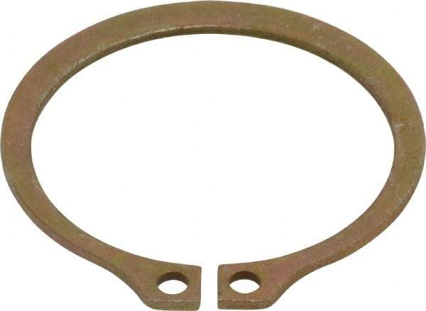 Rotor Clip - 1.65" Groove Diam, 1-3/4" Shaft Diam, Zinc Yellow Dichromate Steel, Snap External Retaining Rings - 0.068" Groove Width, 0.05" Groove Depth, 0.062" Ring Thickness, Grade 1060-1090 - Exact Tool & Supply