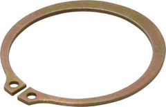 Rotor Clip - 2.12" Groove Diam, 2-1/4" Shaft Diam, Zinc Yellow Dichromate Steel, Snap External Retaining Rings - 0.086" Groove Width, 0.065" Groove Depth, 0.078" Ring Thickness, Grade 1060-1090 - Exact Tool & Supply