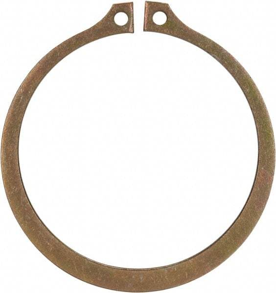Rotor Clip - 2.36" Groove Diam, 2-1/2" Shaft Diam, Zinc Yellow Dichromate Steel, Snap External Retaining Rings - 0.086" Groove Width, 0.07" Groove Depth, 0.078" Ring Thickness, Grade 1060-1090 - Exact Tool & Supply