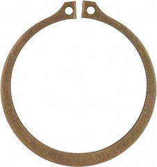 Rotor Clip - 2.36" Groove Diam, 2-1/2" Shaft Diam, Zinc Yellow Dichromate Steel, Snap External Retaining Rings - 0.086" Groove Width, 0.07" Groove Depth, 0.078" Ring Thickness, Grade 1060-1090 - Exact Tool & Supply